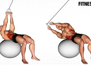 Cable Russian Twists on Stability Ball