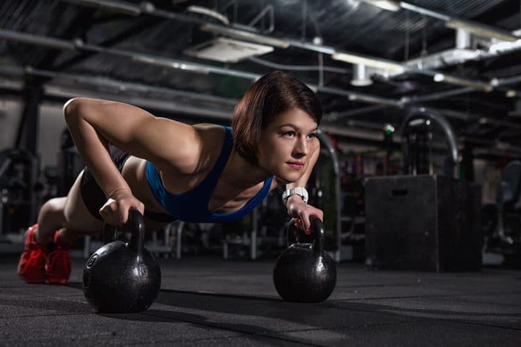 Pushups With Kettlebell
