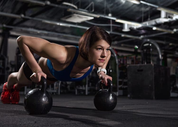 Pushups With Kettlebell