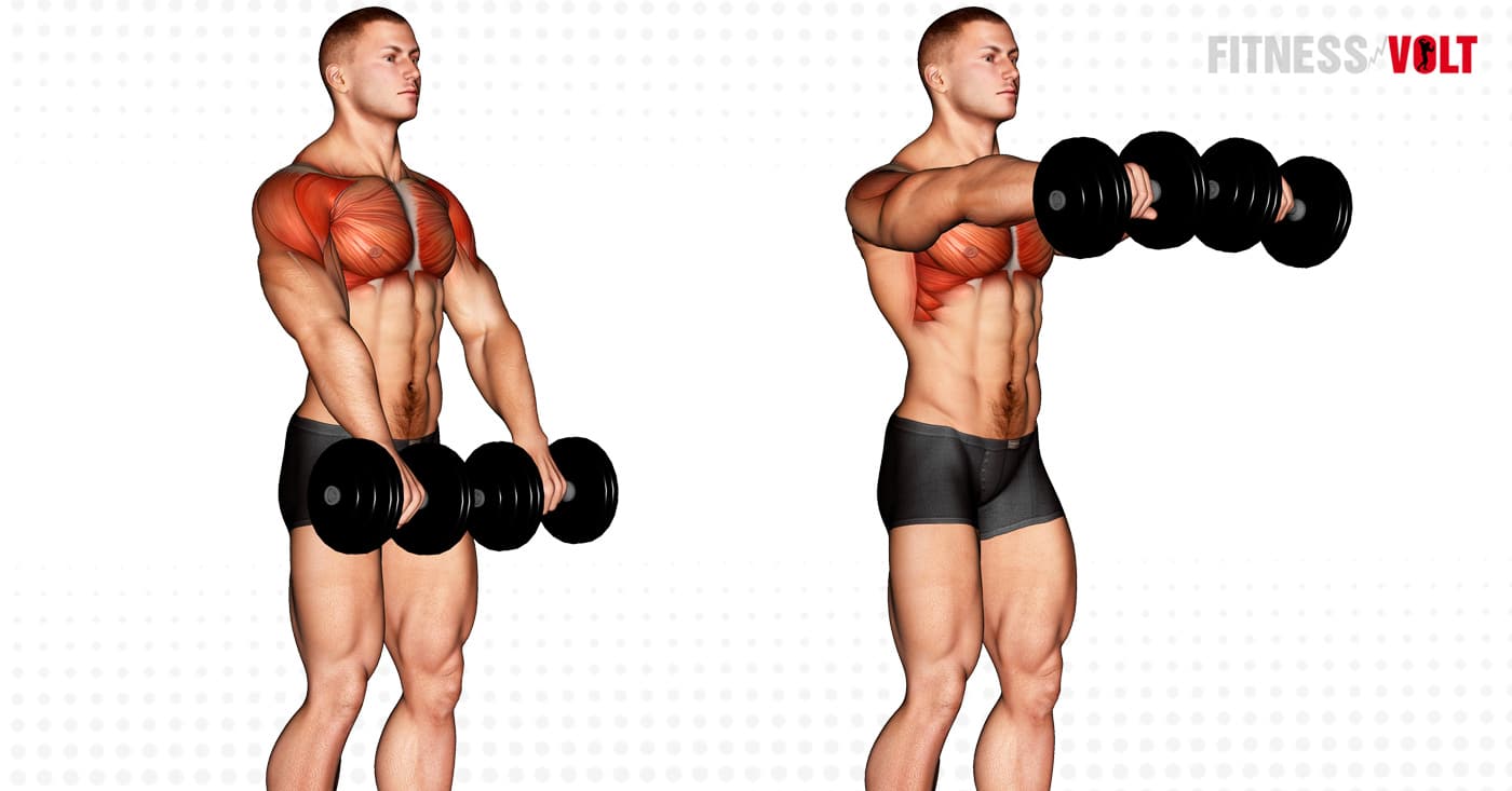 Dumbbell Front Raise Exercise Guide and Videos – Fitness Volt