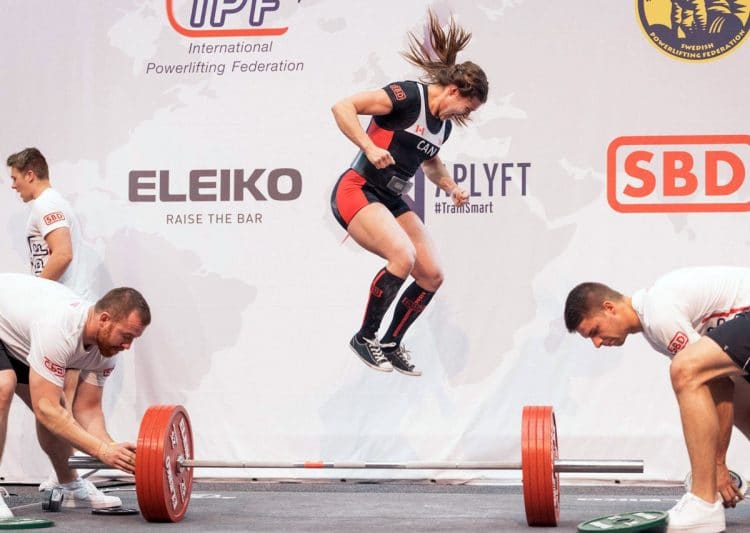 Powerlifter Jessica Buettner at the IPF Classic Worlds in Sweden