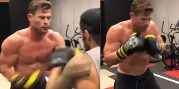 Chris Hemsworth Pad Workout