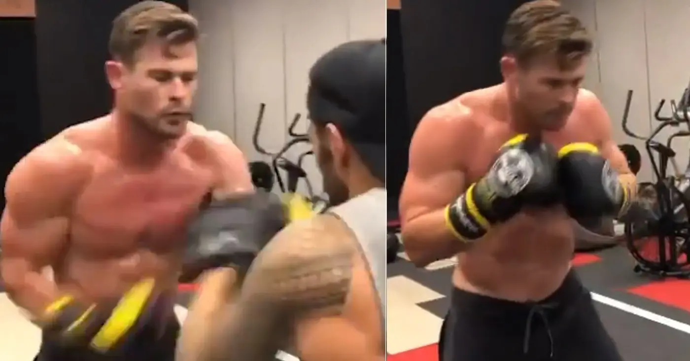 Chris Hemsworth Pad Workout