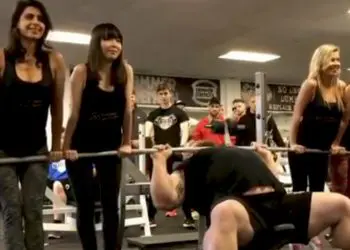 Eddie Hall Bench Press Girls