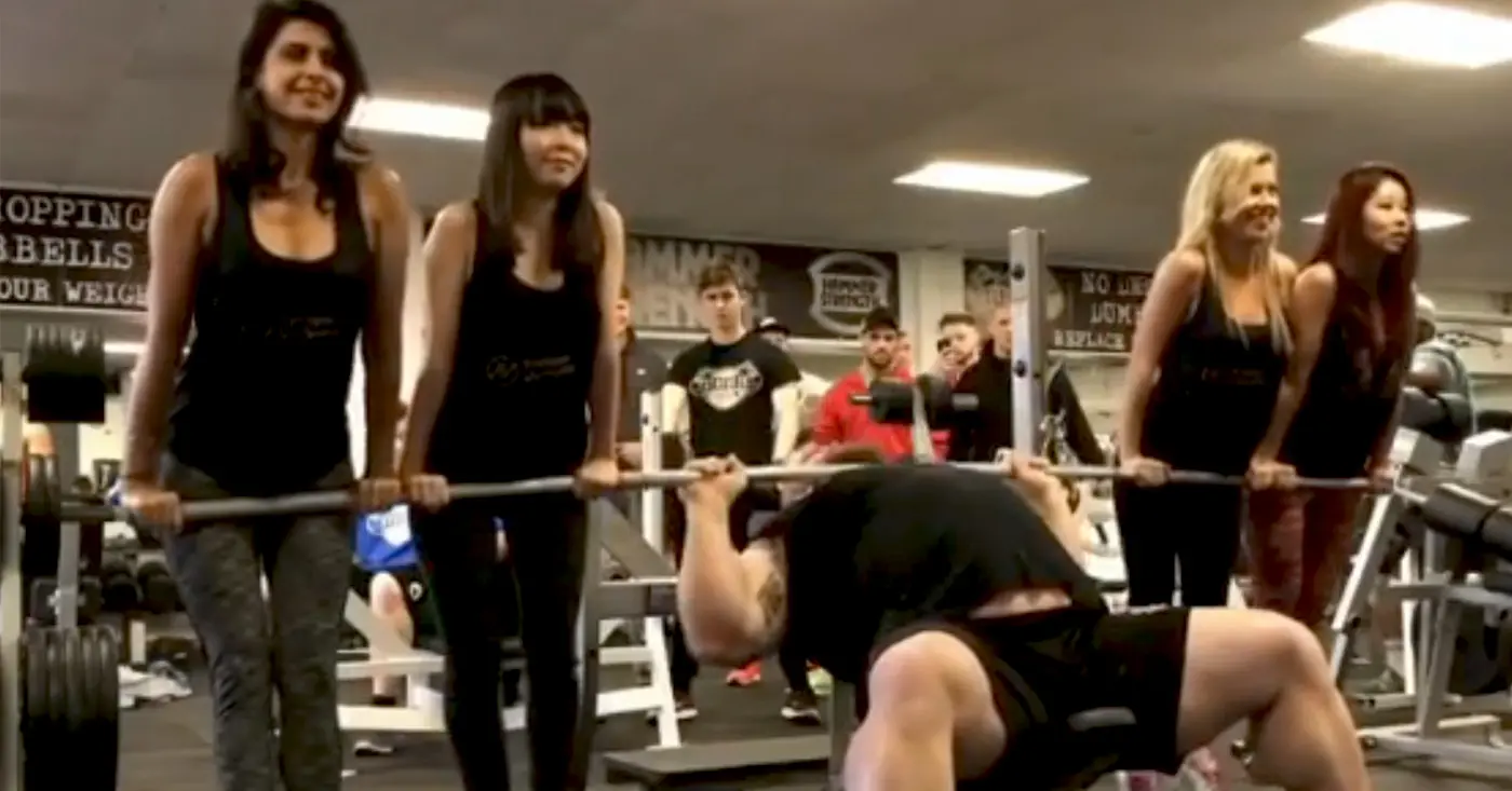 Eddie Hall Bench Press Girls
