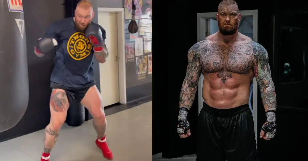 Hafthor Bjornsson Looking Like A Beast In Boxing Footage Fitness Volt