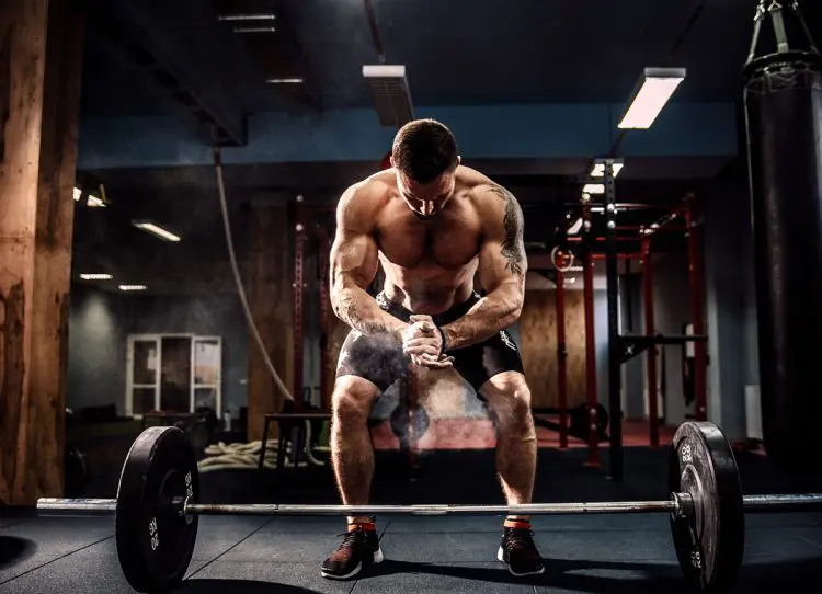 Preparing To Deadlift a Barbell