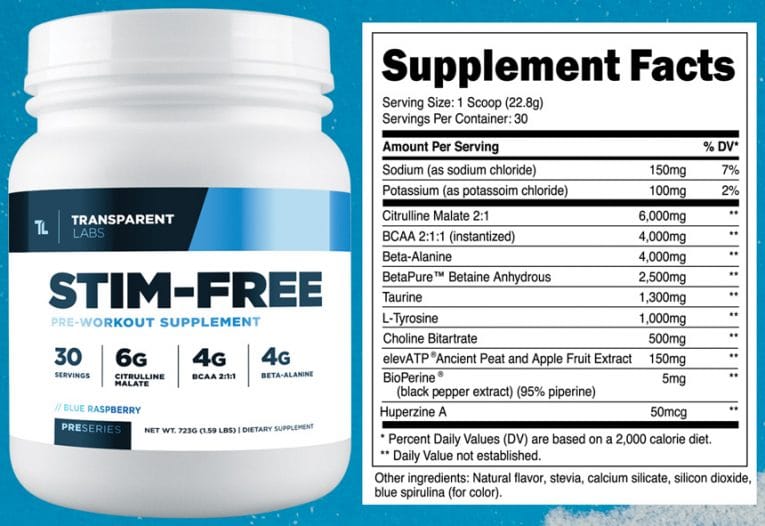 Transparent Labs StimFree PreWorkout Review Performance Without The