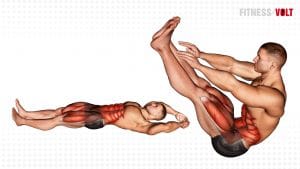 Jackknife Sit Up Exercise