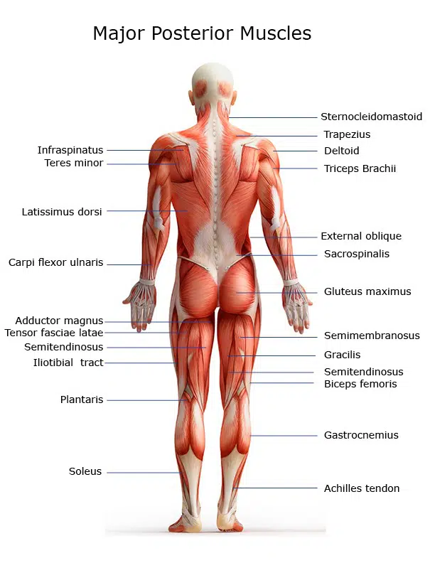 Chart Of Major Posterior Muscles