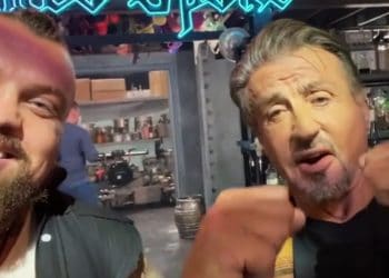 Eddie Hall and Sylvester Stallone