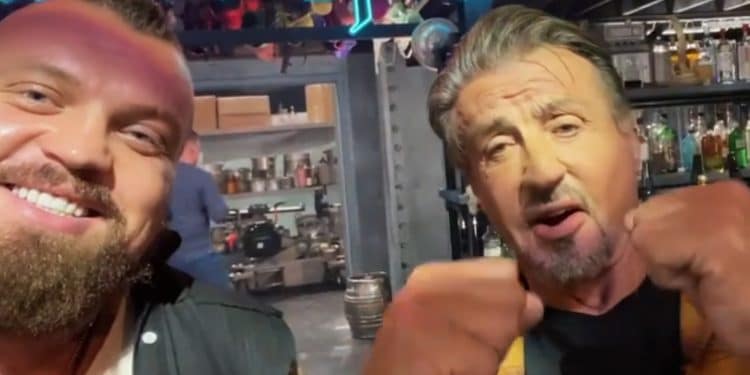 Eddie Hall and Sylvester Stallone