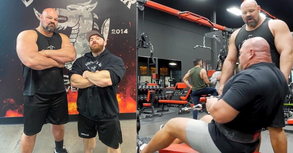 Brian Shaw With Flex Lewis Trains Nick Best