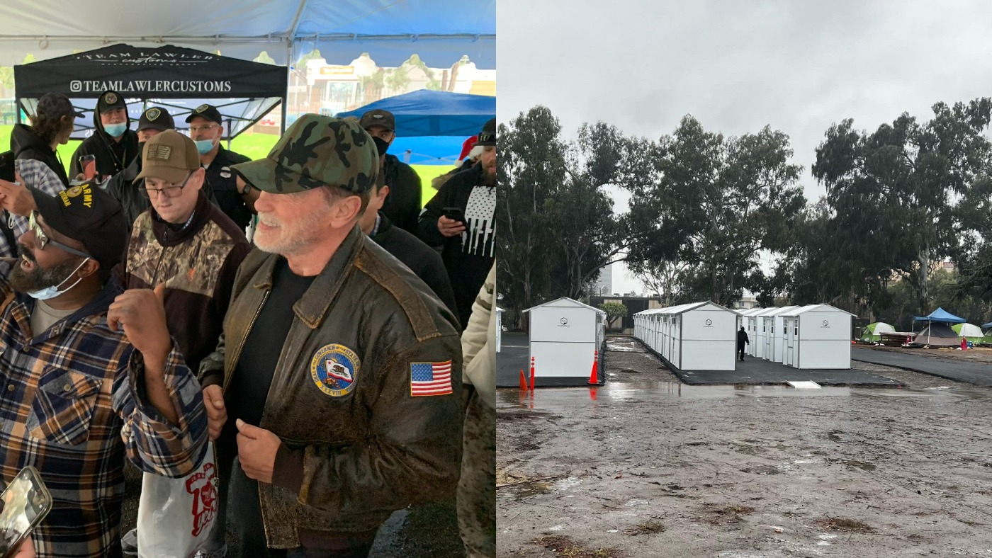 Arnold Schwarzenegger Donates 25 Small Homes To California Military