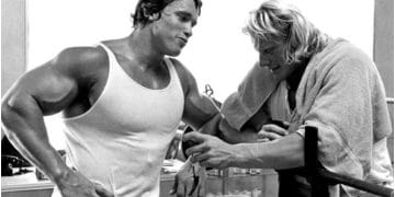 Arnold Schwarzenegger With Dave Draper 1