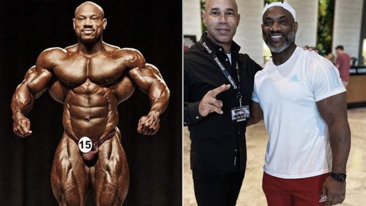 Dexter Jackson During Competition Left And Now Right