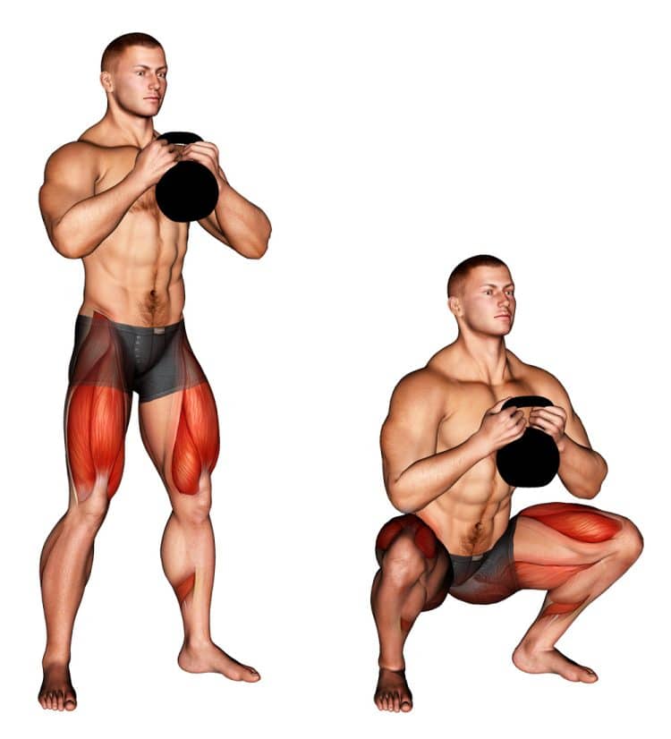 Kettlebell Goblet Squat Muscles Worked