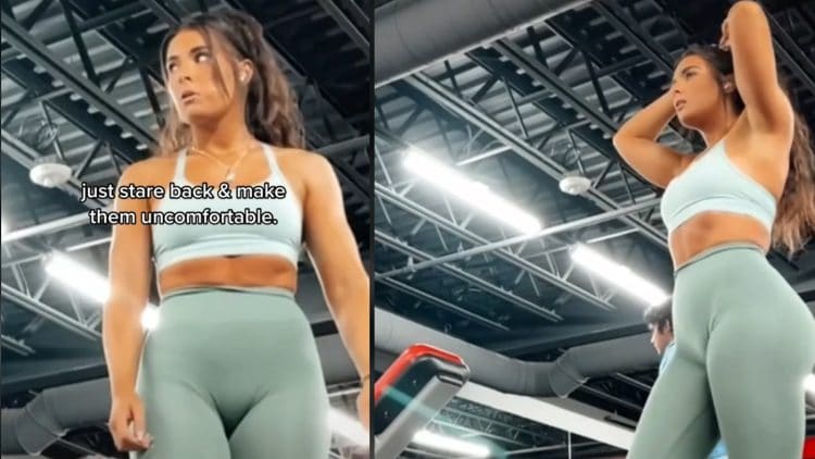 Tiktoker Catches Gym Creep Staring At Her