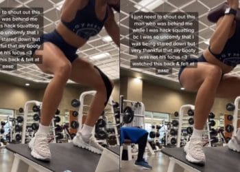 TikToker thanks man for not staring her down during workout
