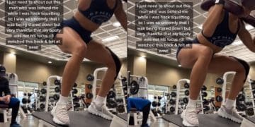 TikToker thanks man for not staring her down during workout