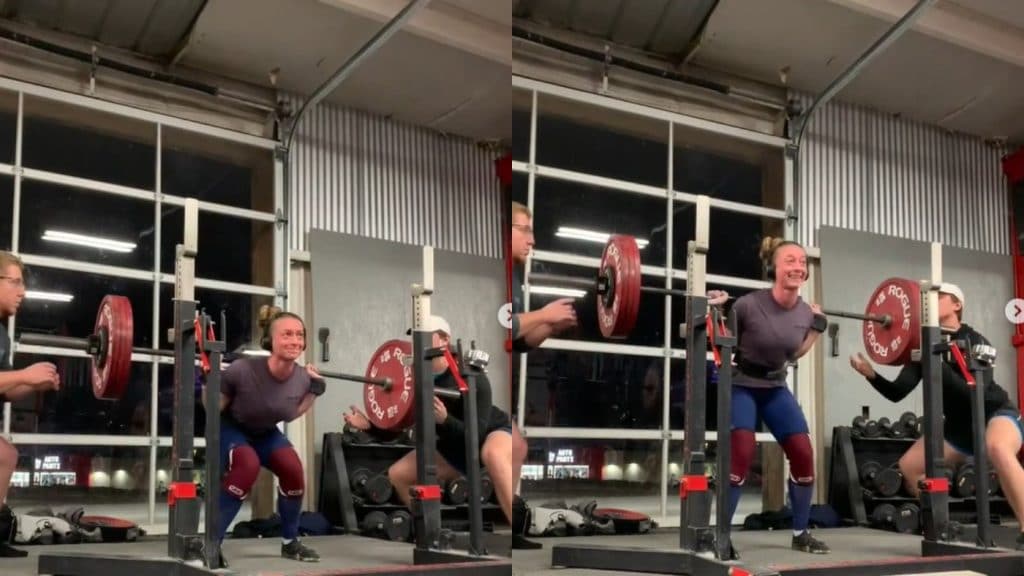 Natalie Richards shares insane squat exercise