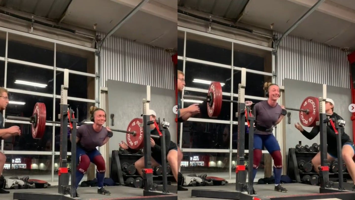 Natalie Richards shares insane squat exercise