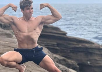 Joseph Baena hits famous bodybuilding pose his father was known for
