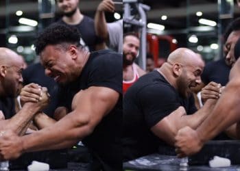 Big Ramy Larry Wheels Arm Wrestling
