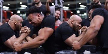 Big Ramy Larry Wheels Arm Wrestling