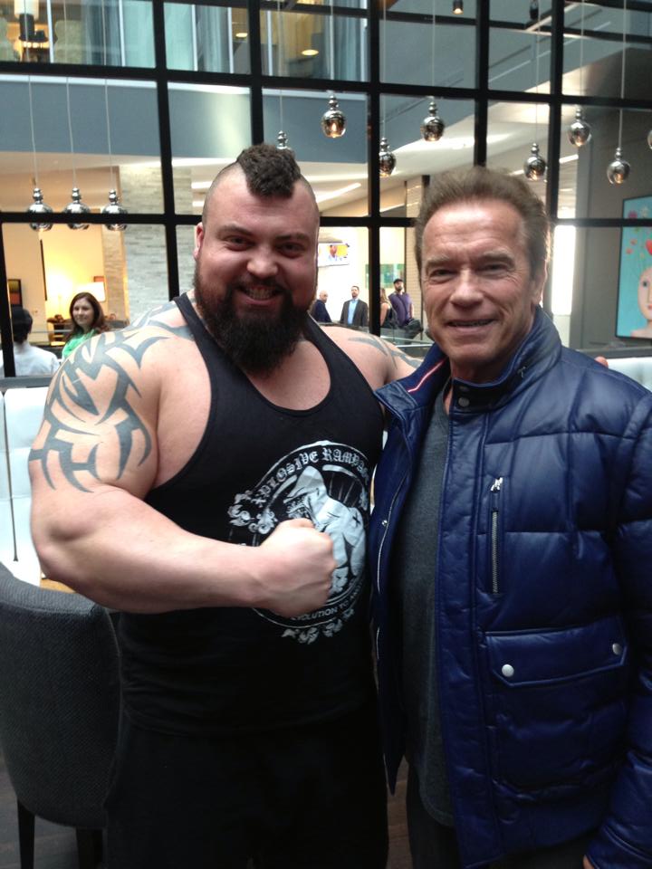 Eddie Hall With Arnold Schwarzenegger