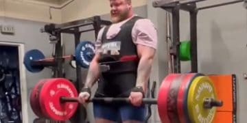 Tom Stoltman 340 Kg Axle Deadlift