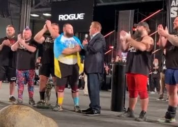 Arnold Schwarzenegger Donates Oleksii Novikov