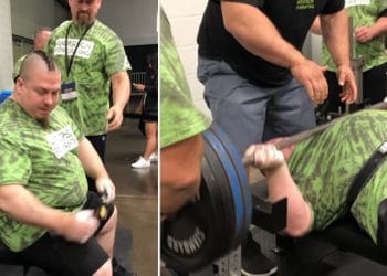 Jimmy Kolb Bench Presses 405 Lbs