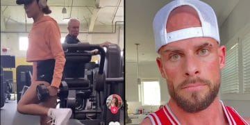 Joey Swoll On Female Tiktoker Older Man Staring