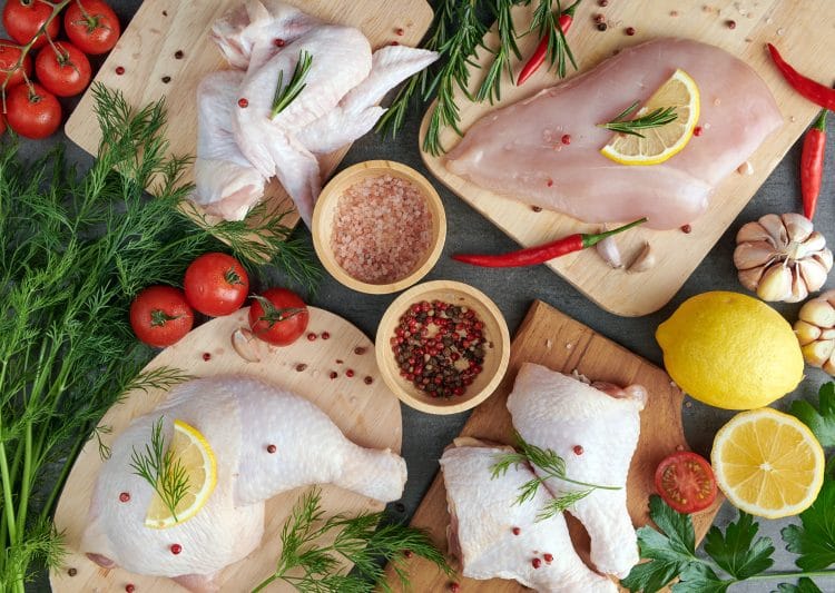 Raw Chicken Fillet With Garlic Pepper And Rosemary
