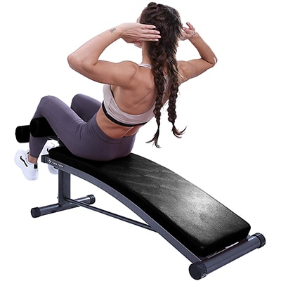 New 2019Folding Adjustable Ab Sit Up Bench Decline Home Gym Crunch Fitness Board 