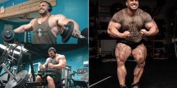 Derek Lunsford calves and delts training