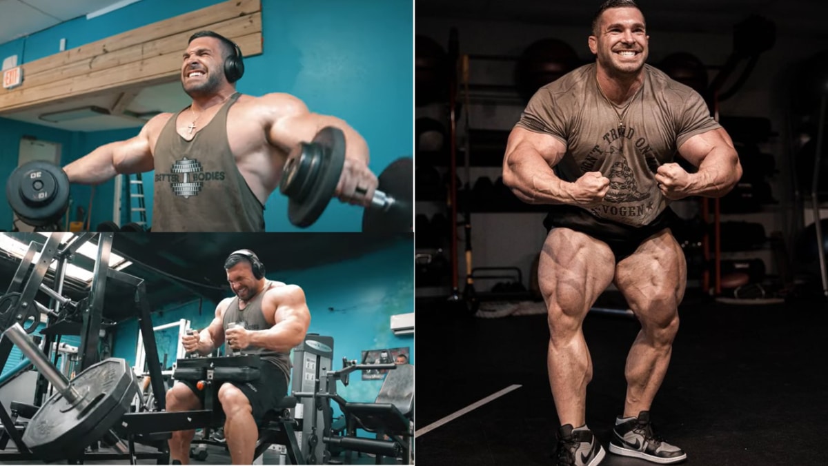 Derek Lunsford calves and delts training