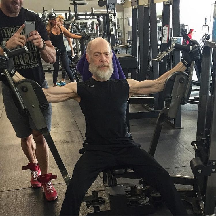 Jk Simmons at the gym