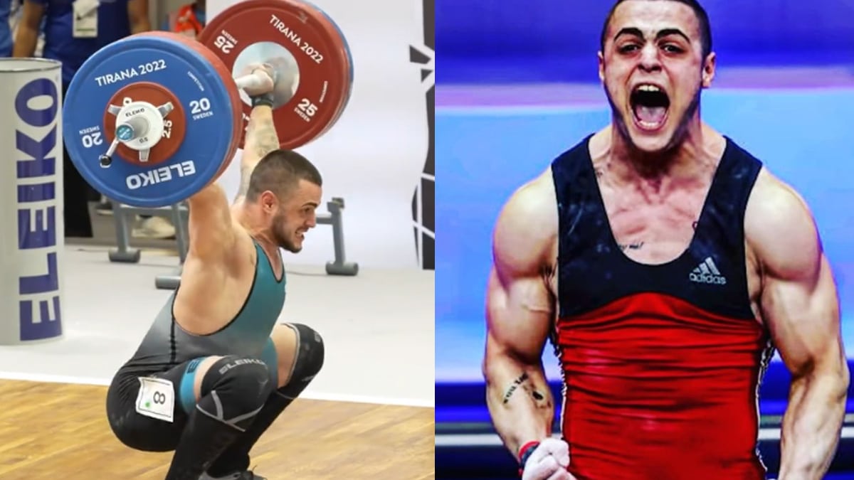 Karlos Nasar Claims All Three Junior World Records at the 2022 European Weightlifting Championships