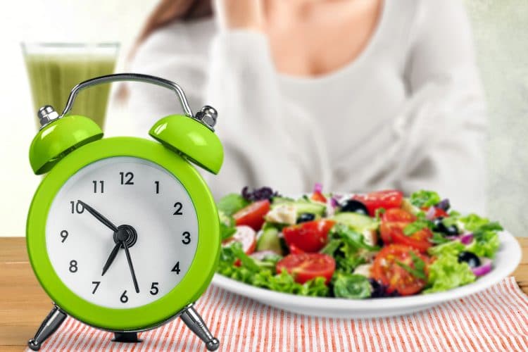 Intermittent Fasting With A Healthy Food Of Salad