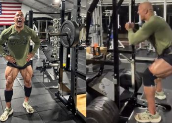 Dwayne 'The Rock' Johnson leg day
