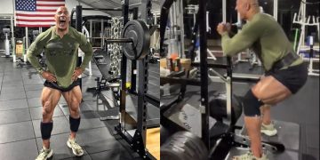 Dwayne 'The Rock' Johnson leg day