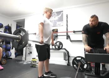Eddie Hall Teaches His Son Deadlift