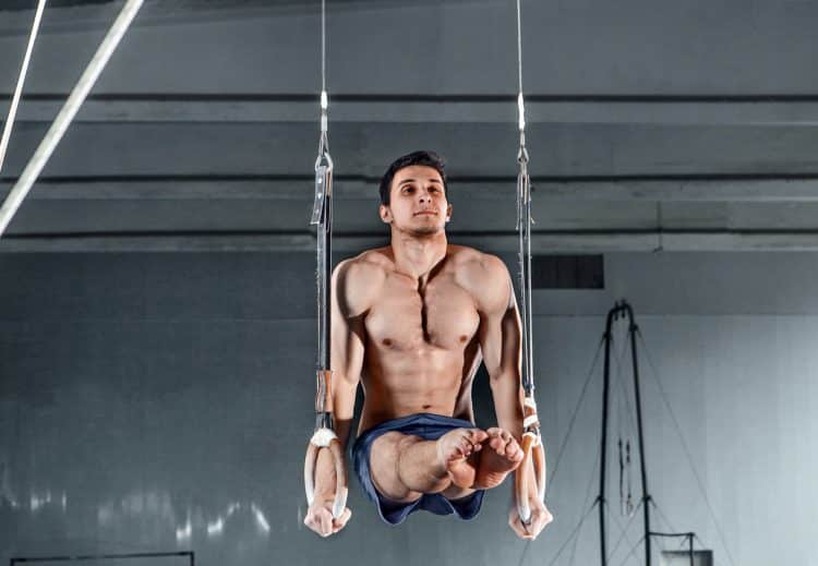 Gymnast On Stationary Rings