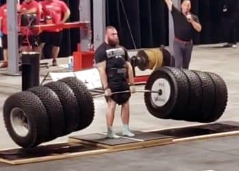 Oleksii Novikov Hummer Tire Deadlift World Record
