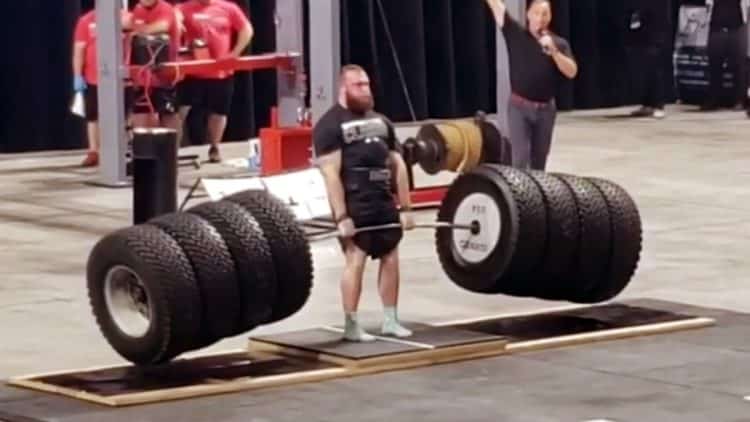 Oleksii Novikov Hummer Tire Deadlift World Record