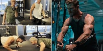 Chris Hemsworth Workout With Dad