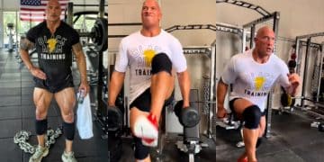 The Rock shares leg workout