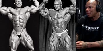 Flex Wheeler On Ronnie Coleman